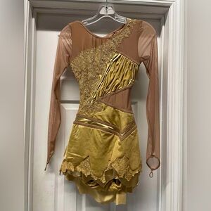 Gold Strut Baton Costume / Dance Costume